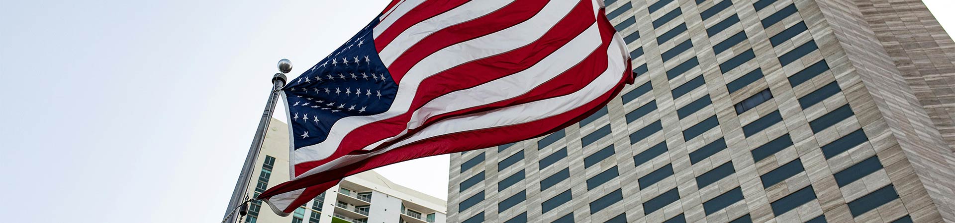 Raised USA Flag